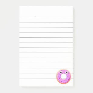 Donut Met Ogen En Spikkels Tekening Gelinieerd 4x6 Post-it® Notes