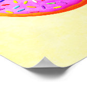 Donut met ogen en springen poster (Hoek)