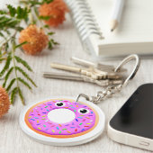 Donut met ogen en springen sleutelhanger (Voorkant Rechts)
