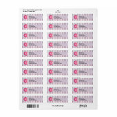 Donut met roze vorst en springen etiket (Full Sheet)