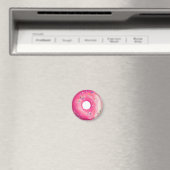 Donut met roze vorst en springen magneet (Insitu (Vaatwasser))