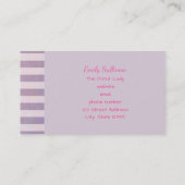 Donut met roze vorst en springen visitekaartje (Achterkant)