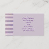 Donut met roze vorst en springen visitekaartje (Achterkant)