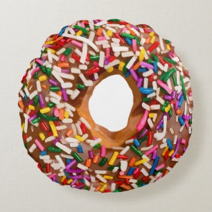 Donut Met Spikkels Rond Kussen