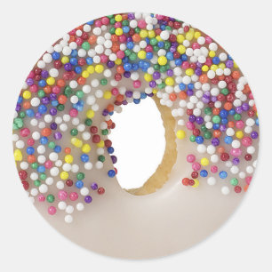 donut met spikkels ronde sticker