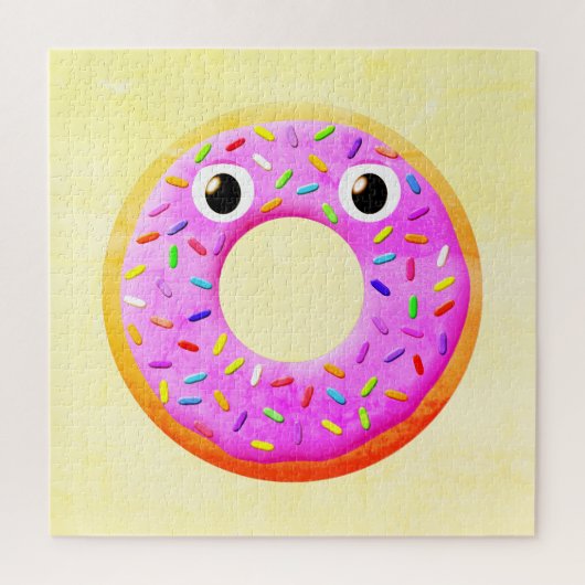 Donut met sprinttekening legpuzzel (Verticaal)