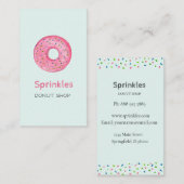 Donut met sproinkles Donut shop Visitekaartje (Voorkant / Achterkant)