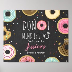 Donut Mind If I Do Welkom Bord Bruidsfeest Poster