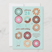 Donut Miss Boy's Donut Anniversaire Invitation (Devant)
