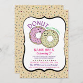 Donut Miss La Fête Anniversaire Invitation Doughnu (Devant / Derrière)