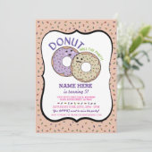 Donut Miss The Party of Birthday Noite Doughnut Pi Kaart (Staand voorkant)