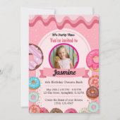 Donut Motif 6e anniversaire de fête Invitation (Devant)