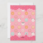 Donut Motif 6e anniversaire de fête Invitation (Dos)