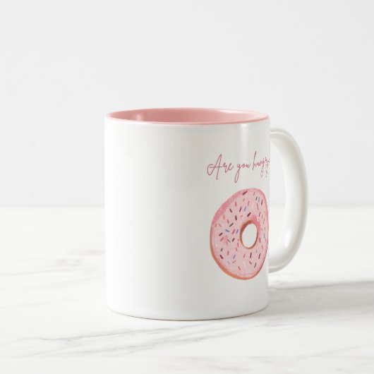 Donut Mug - "As-tu faim ?" 🍩 Conception de devis (Devant droit)