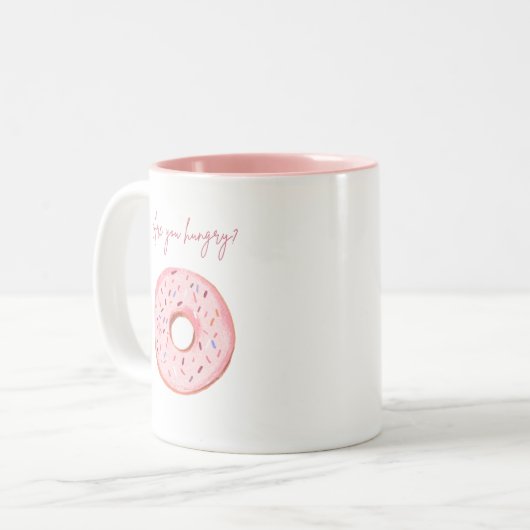 Donut Mug - "As-tu faim ?" 🍩 Conception de devis (Devant gauche)