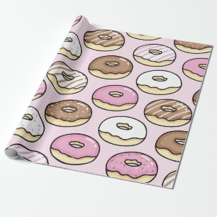 Donut naadloos patroon cadeaupapier