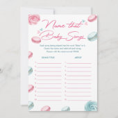 Donut Nom du Baby shower que bébé chansons Carte d (Devant)
