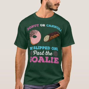 Donut of Cannoli Funny Gender openbaart zwangersch T-shirt