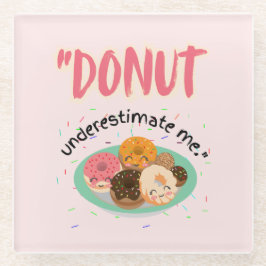 DONUT ONDER SCHATTING GLAZEN ONDERZETTER