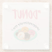 DONUT ONDER SCHATTING GLAZEN ONDERZETTER (Achterkant)