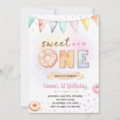 Donut ONE, invitation à l'anniversaire (Devant)