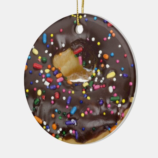 DONUT ORNAMENT CHOCOLAAT MET SPRINKLES (Links)