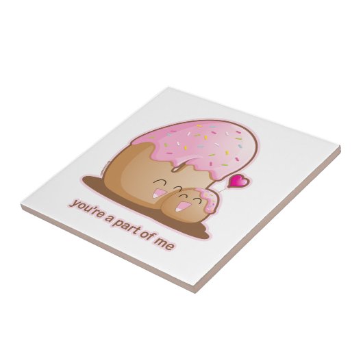 Donut Pair Tegeltje (Zijkant)