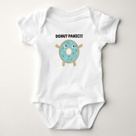 Donut Panic - Funny pun met donuts Romper (Voorkant)