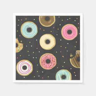 Donut Paper Napkin Pink Doughnut, zoete verjaardag Servet