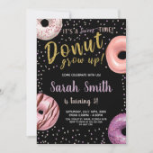 Donut Parties scintillant Ombre Donut Invitations  (Devant)