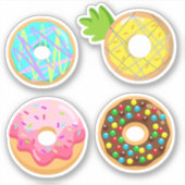 Donut Party Sticker (Voorkant)