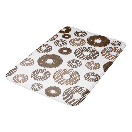 Donut Pattern, Chocolate Donuts, Karamel Donuts Badmat (Gekanteld)