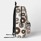 Donut Pattern, Chocolate Donuts, Karamel Donuts Bedrukte Rugzak (Links)