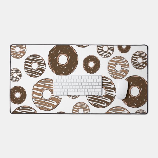 Donut Pattern, Chocolate Donuts, Karamel Donuts Bureaumat (Keyboard & Muis)