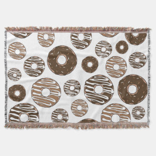 Donut Pattern, Chocolate Donuts, Karamel Donuts Deken