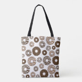 Donut Pattern, Chocolate Donuts, Karamel Donuts Draagtas (Achterkant)