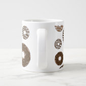 Donut Pattern, Chocolate Donuts, Karamel Donuts Extra Grote Beker (Achterkant)