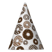 Donut Pattern, Chocolate Donuts, Karamel Donuts Feesthoedjes (Rechts)