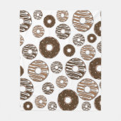 Donut Pattern, Chocolate Donuts, Karamel Donuts Fleece Deken (Voorkant)