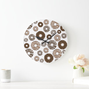 Donut Pattern, Chocolate Donuts, Karamel Donuts Grote Klok