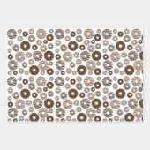 Donut Pattern, Chocolate Donuts, Karamel Donuts Inpakpapier Vel (Voorkant)