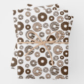 Donut Pattern, Chocolate Donuts, Karamel Donuts Inpakpapier Vel (In situ)