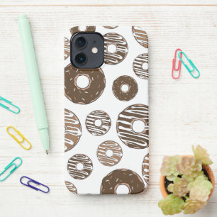 Donut Pattern, Chocolate Donuts, Karamel Donuts iPhone 12 Hoesje
