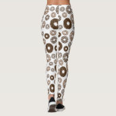 Donut Pattern, Chocolate Donuts, Karamel Donuts Leggings (Achterkant)