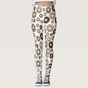 Donut Pattern, Chocolate Donuts, Karamel Donuts Leggings