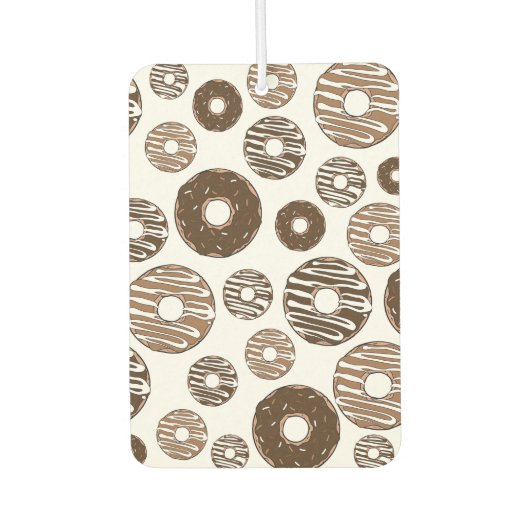 Donut Pattern, Chocolate Donuts, Karamel Donuts Luchtverfrisser (Voorkant)