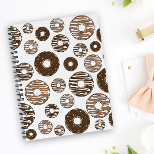 Donut Pattern, Chocolate Donuts, Karamel Donuts Notitieboek
