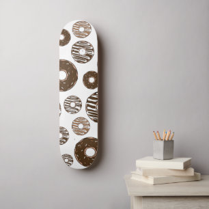 Donut Pattern, Chocolate Donuts, Karamel Donuts Skateboard