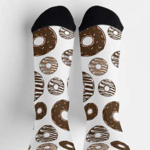 Donut Pattern, Chocolate Donuts, Karamel Donuts Sokken