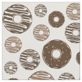 Donut Pattern, Chocolate Donuts, Karamel Donuts Stof (Close Up)